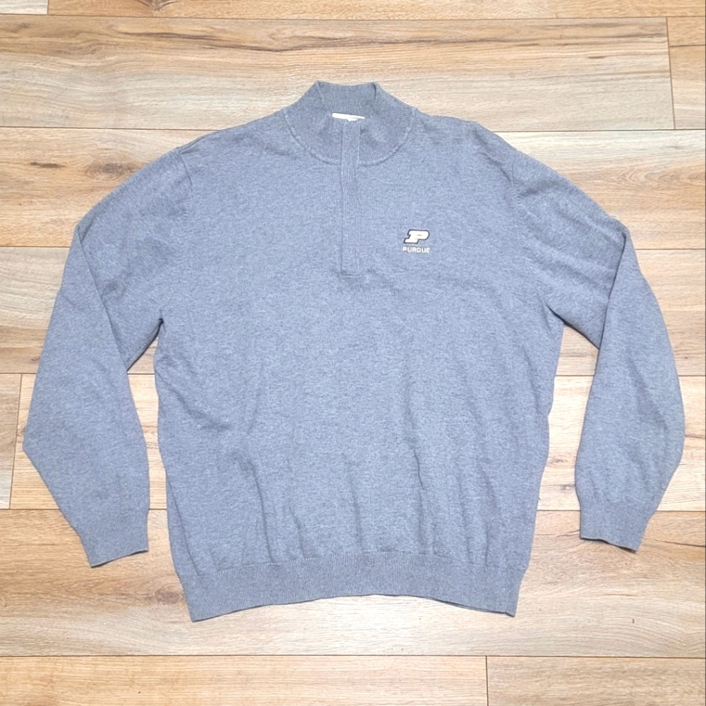 "Purdue University Gray Pullover Jacket Men's Large - Collegiate Apparel